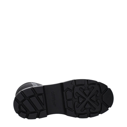 Black Cotton Ankle Boots