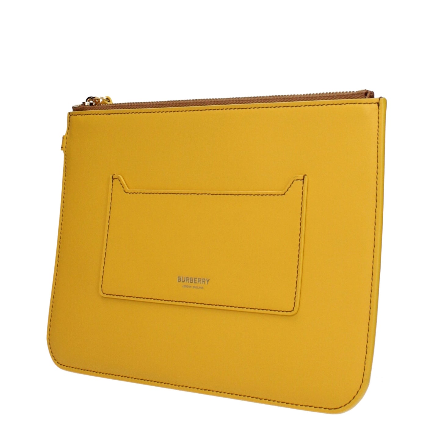 Yellow Leather Clutch Bags