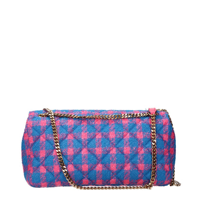 Blue Fabric Crossbody Bags