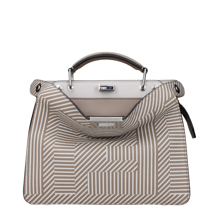 Beige Leather Handbag