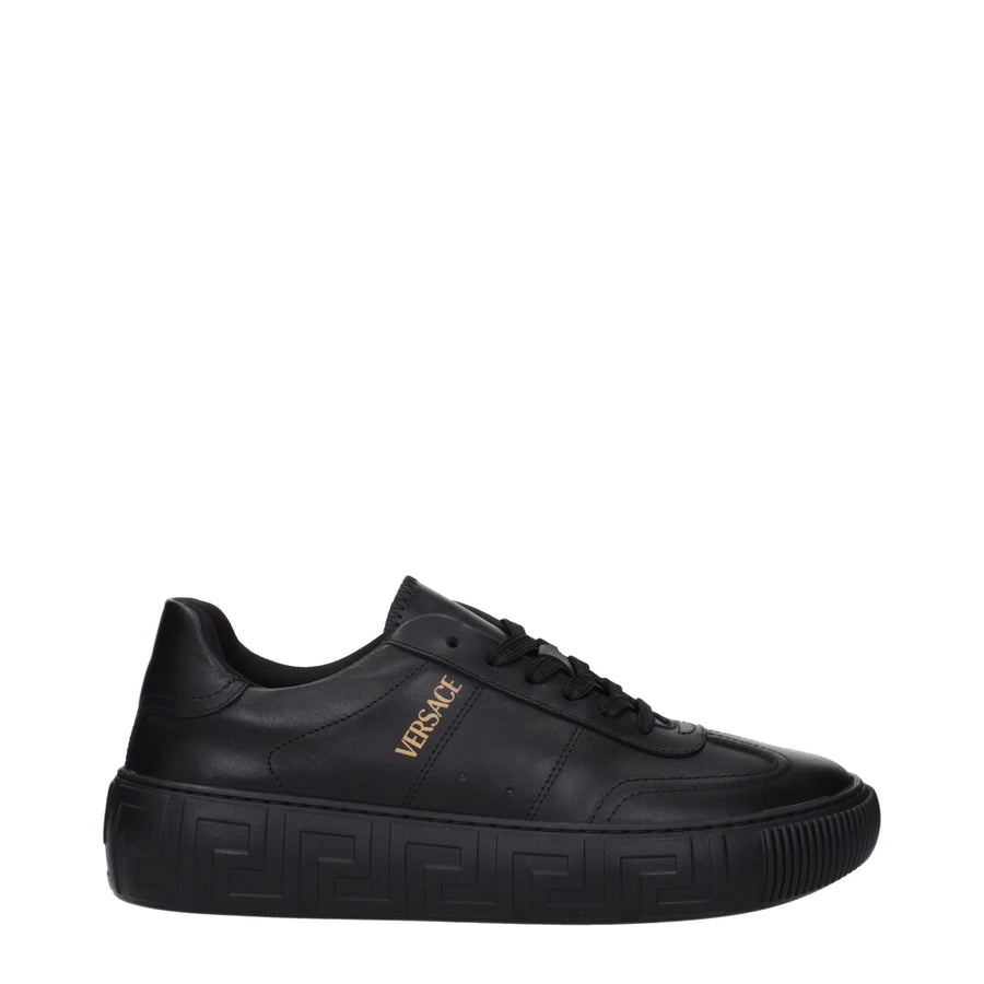 Black Leather Low Tops