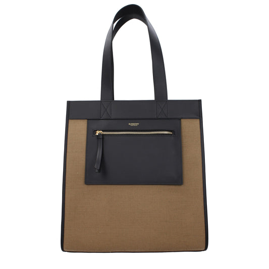 Brown Fabric Shoulder Bags