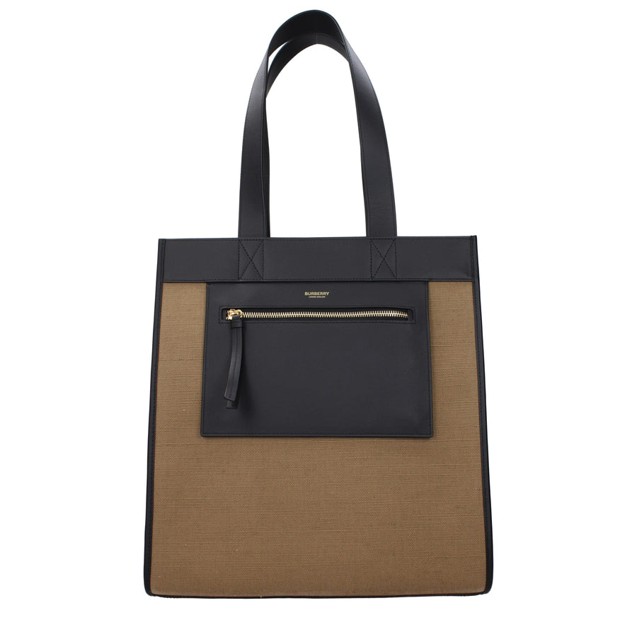 Brown Fabric Shoulder Bags