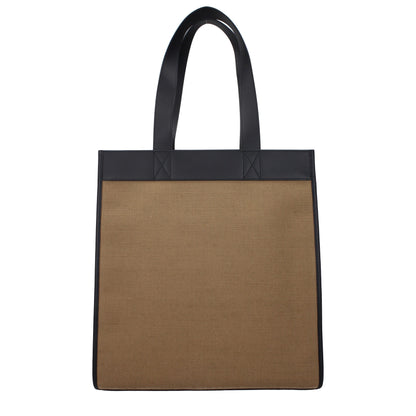 Brown Fabric Shoulder Bags