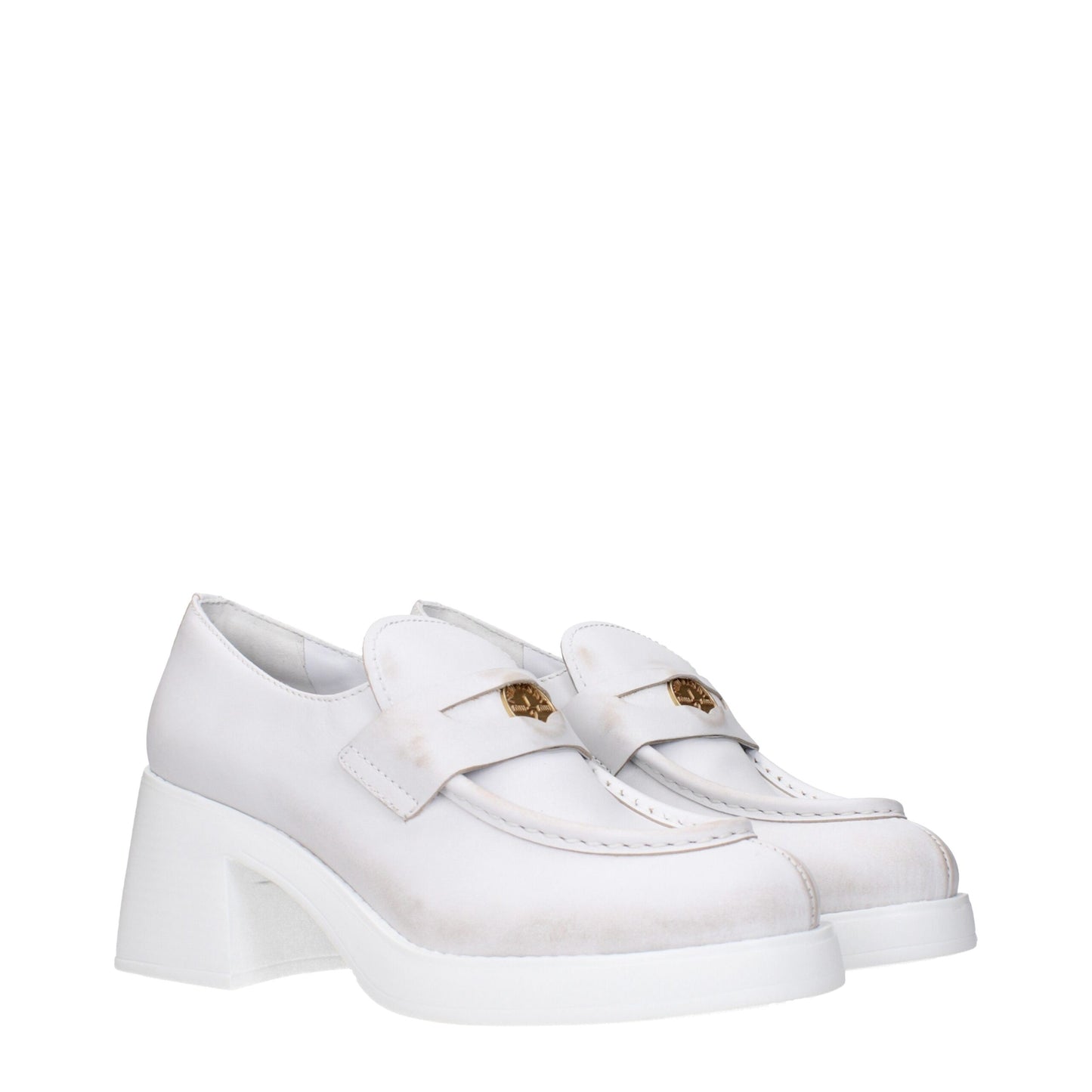 White Leather Broch