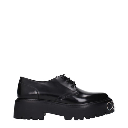Black Leather Oxfords And Derbies