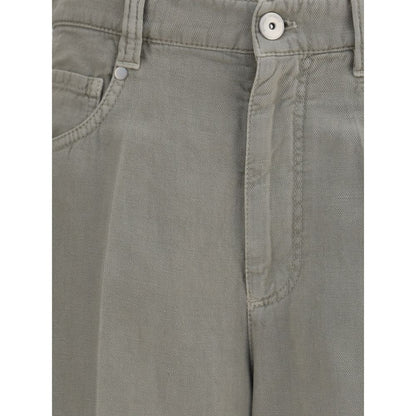 Bicolor Cotton Relaxed Fit Jeans