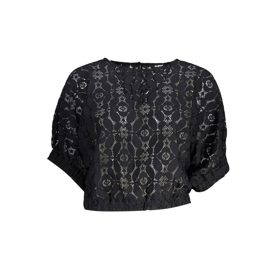 Black Polyester Tops & T-Shirt