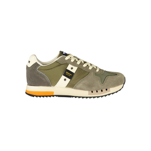 Green Polyester Men Sneaker
