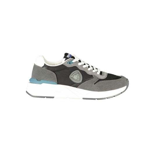 Black Leather Men Sneaker