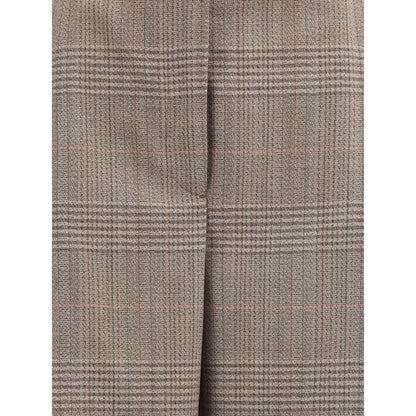Prince of wales Wide leg Pants