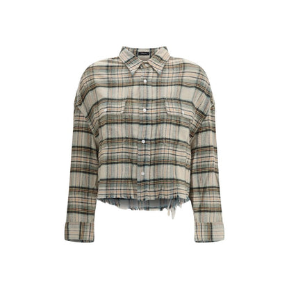 Plaid Shirt with frayed hem