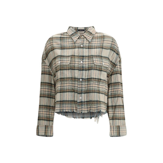 Plaid Shirt with frayed hem