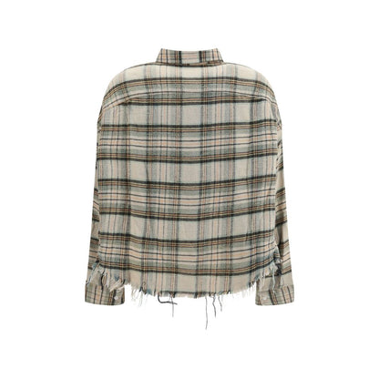 Plaid Shirt with frayed hem