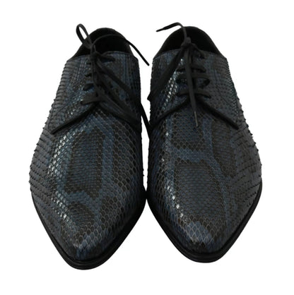 Blue Python Leather Snakeskin Shoes