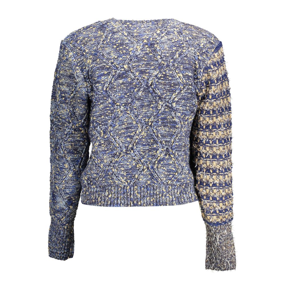 Blue Polyester Sweater