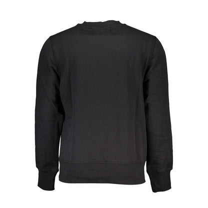 Black Cotton Men Sweater