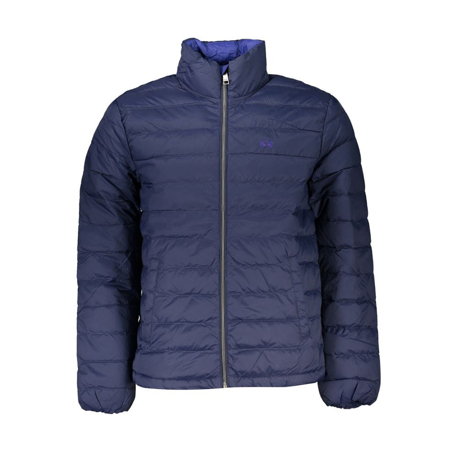 Blue Polyamide Men Jacket