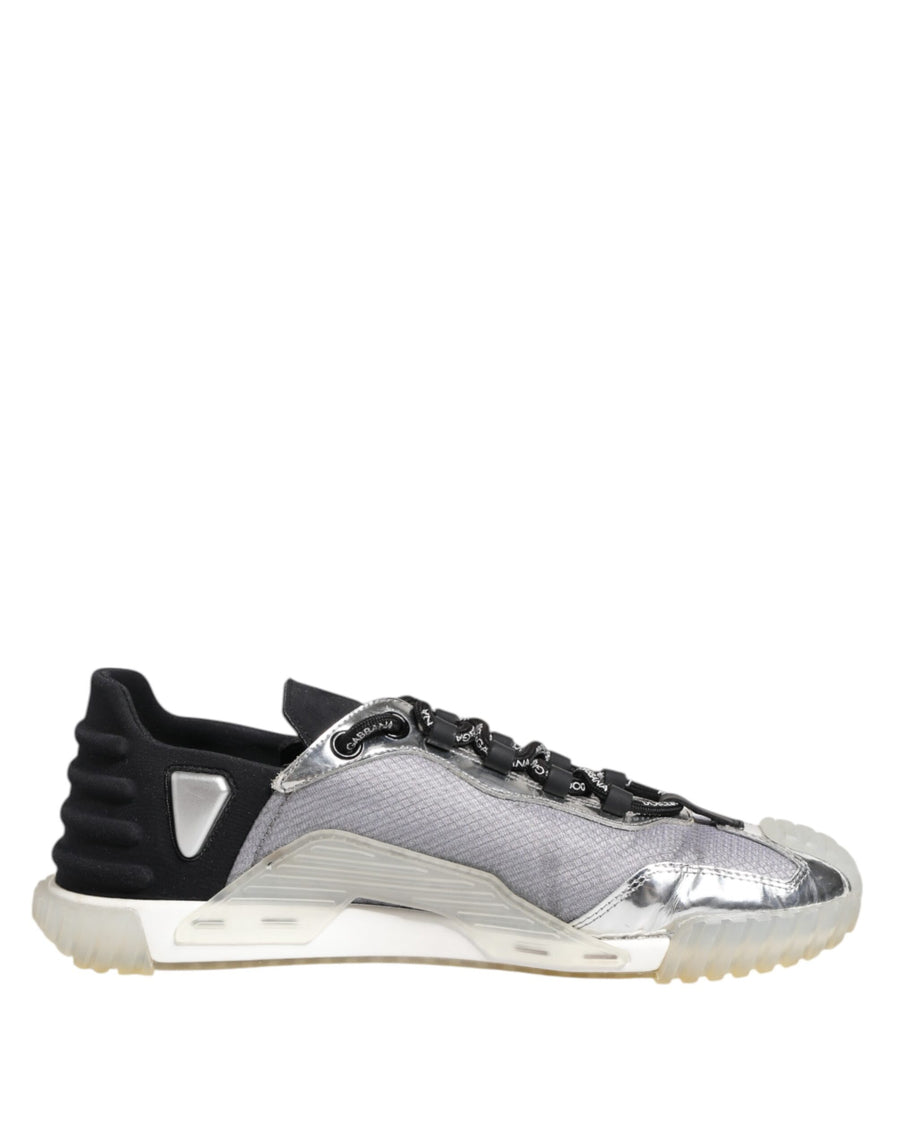 Black Silver NS1 Men Low Top Sneakers Shoes