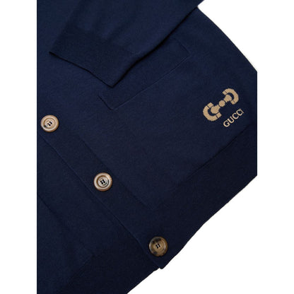 Blue Wool Cardigan