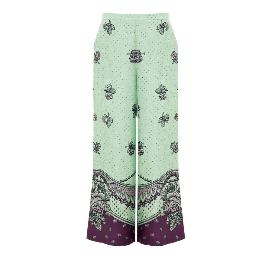 Green Silk Pant