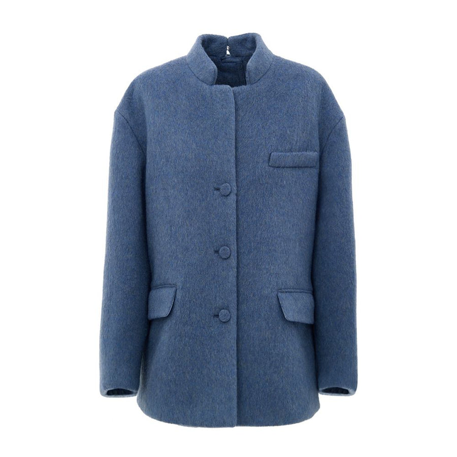 Light Blue Wool Coat