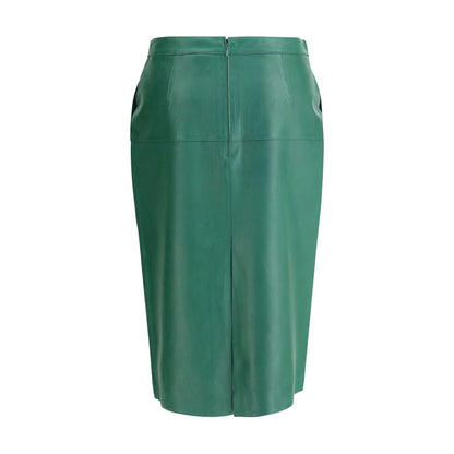 Leather midi Skirt