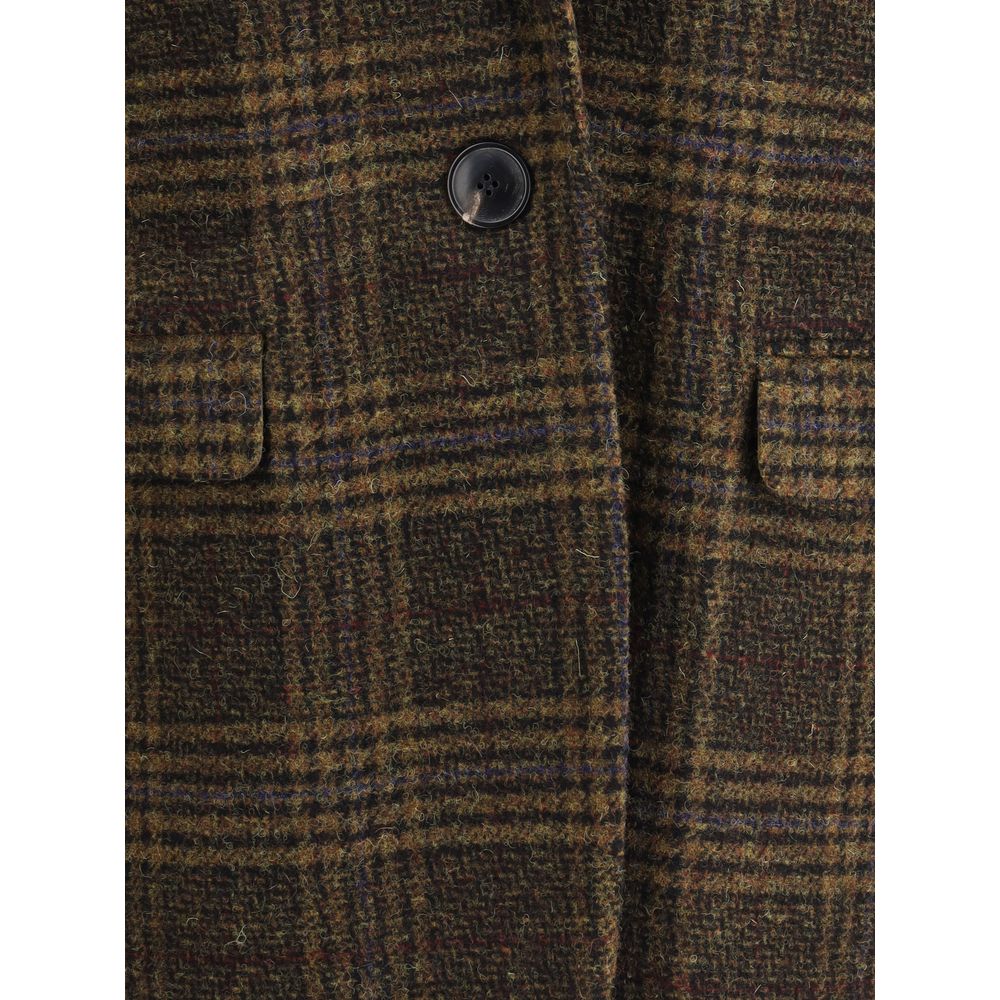 Brown Fleece Wool Coat