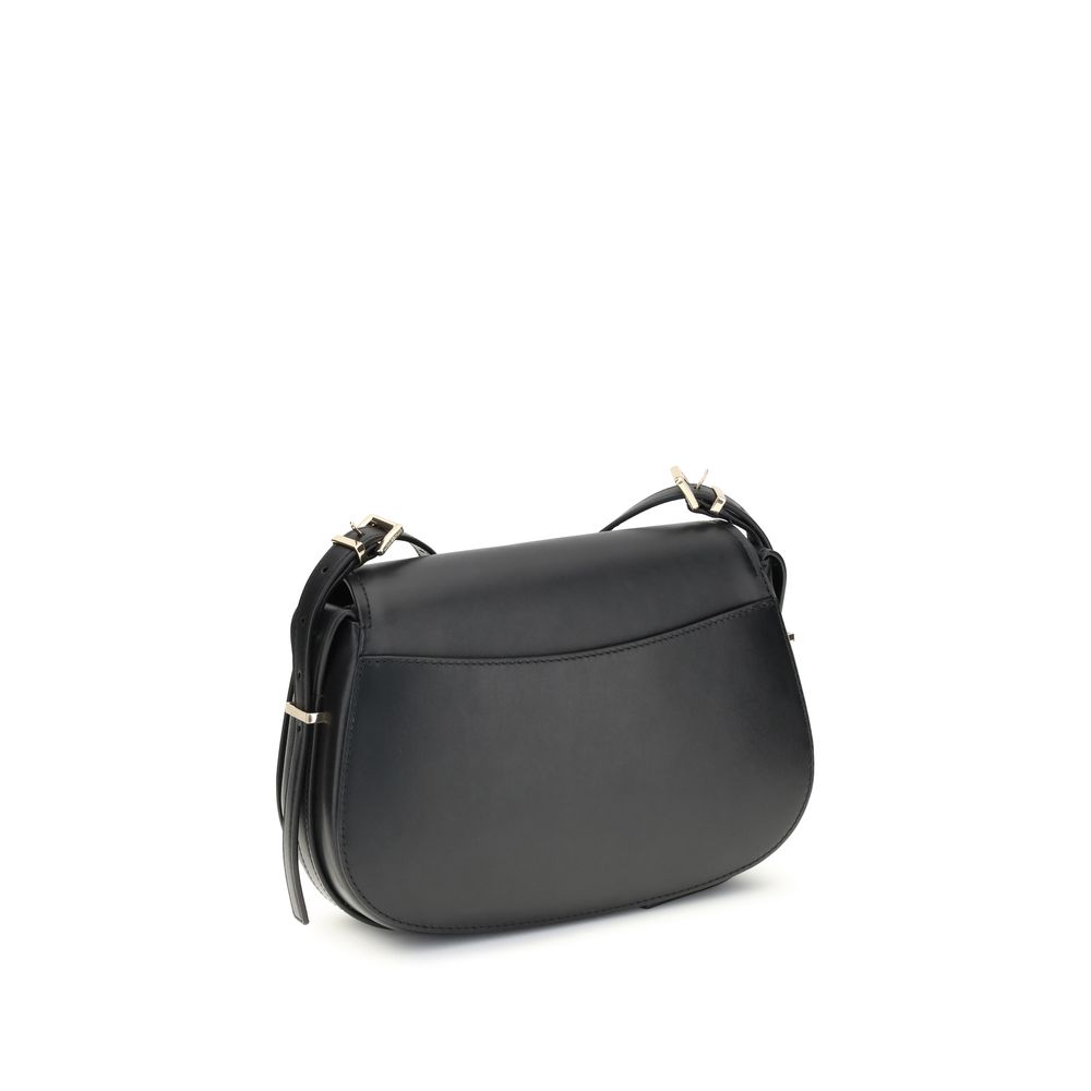 Black Calf Leather Bos Taurus Shoulder Bag