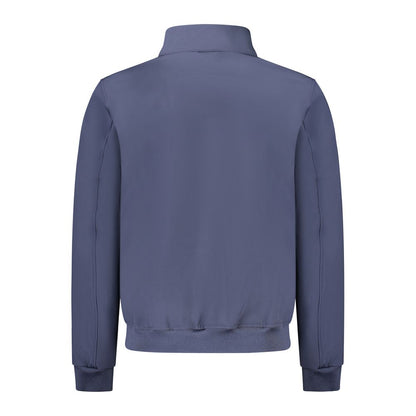 Blue Polyester Men's Jacket