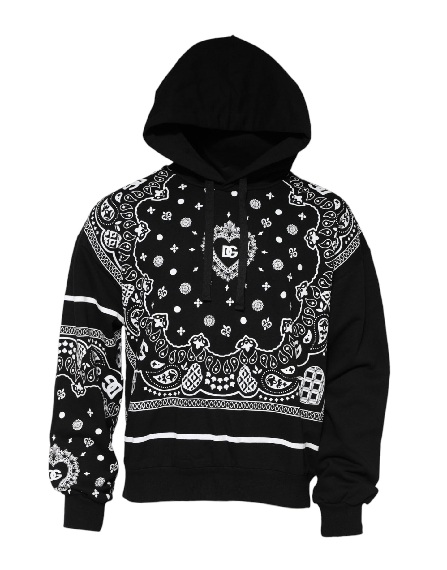 Black Bandana Hooded Men Sweatshirt Sweater