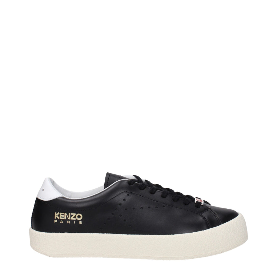 Black Leather Low Tops