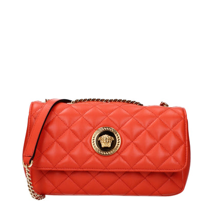 Orange Leather Shoulder Bags
