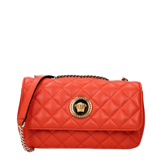 Orange Leather Shoulder Bags