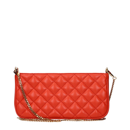 Orange Leather Crossbody Bags