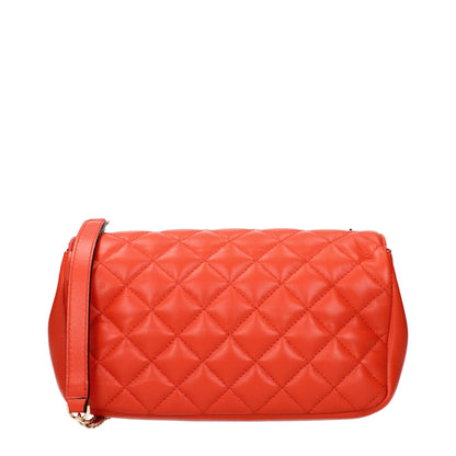 Orange Leather Shoulder Bags