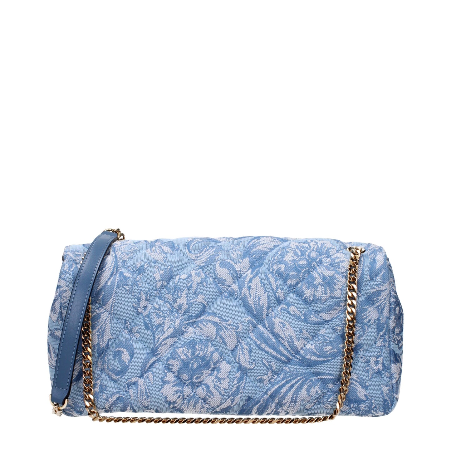 Light Blue Fabric Crossbody Bags