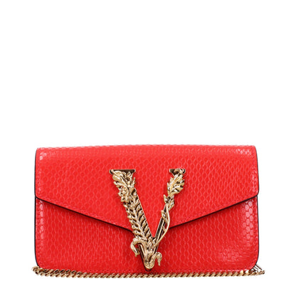 Red Leather Clutch Bags