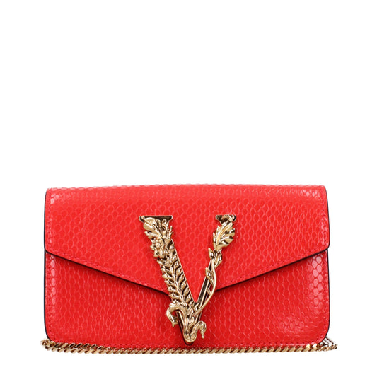 Red Leather Clutch Bags