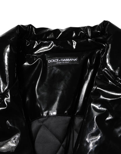 Polyester Black Quilted Puffer Coat  Jacket