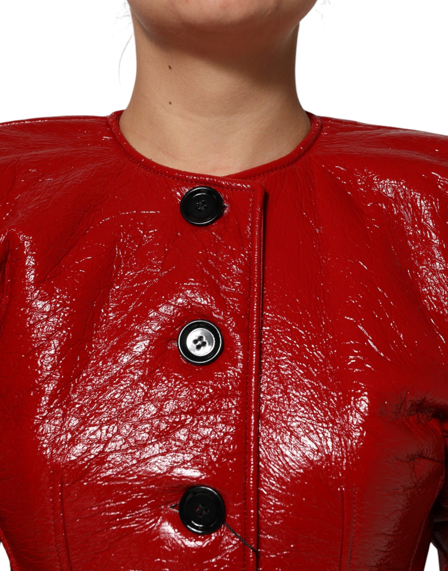 Red Wool Single Breasted Trench Coat Jacket
