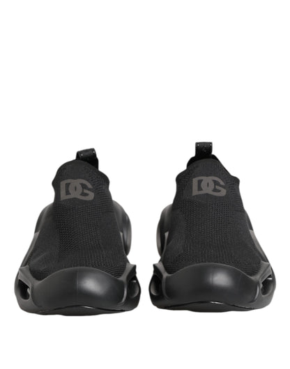 Black Slip On Wave Low Top Men Sneaker Shoes