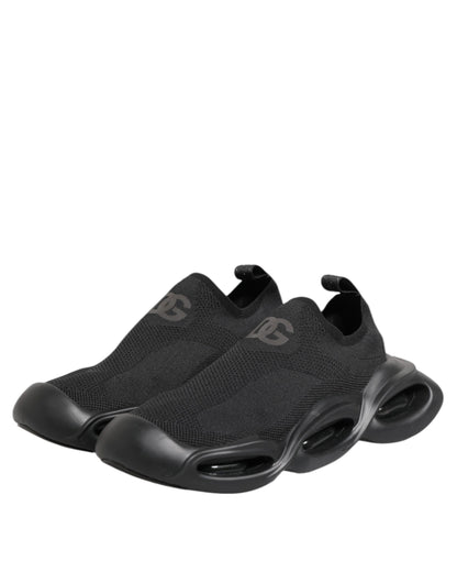 Black Slip On Wave Low Top Men Sneaker Shoes