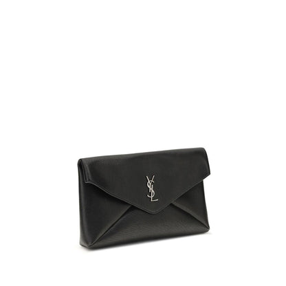 Black Calf Leather Bos Taurus Clutch Bag