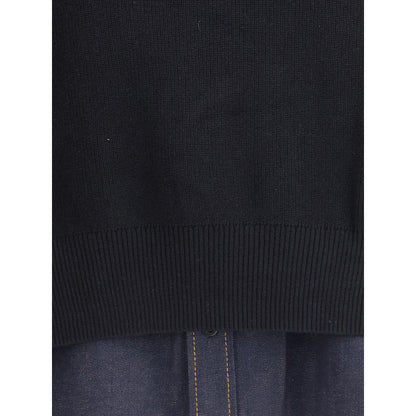 Denim detail Sweater