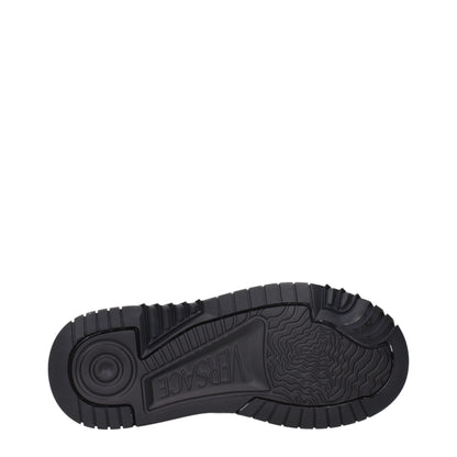 Black Leather Chunky Sneakers