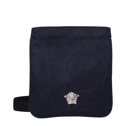 Blue Fabric Crossbody Bags