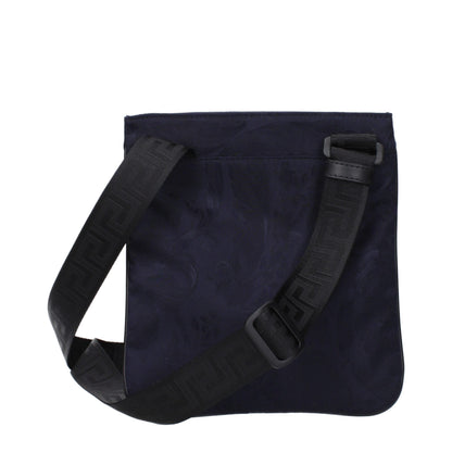 Blue Fabric Crossbody Bags