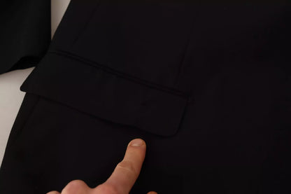 Blue Polyester Single Breasted Formal 2 Piece Suit