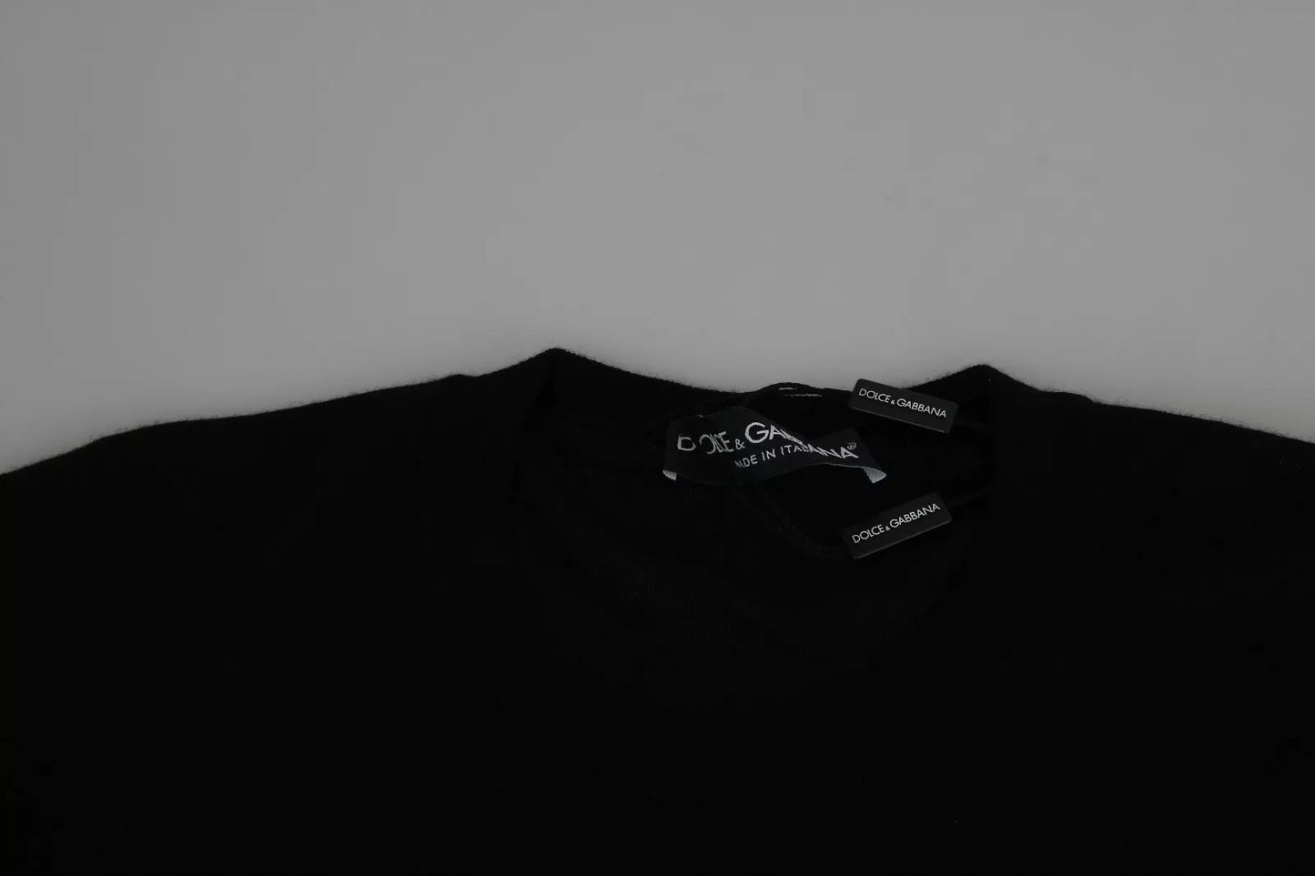 Black Cashmere Crewneck Pullover Sweater